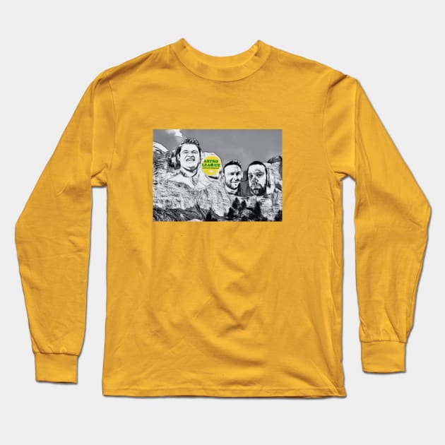Mount Rushmore B/W Long Sleeve T-Shirt by Aussie NFL Fantasy Show